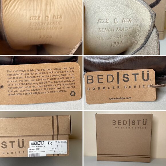 BED STU Manchester Distressed Leather Riding Boots BEDSTU Size 8 - Picture 15 of 16